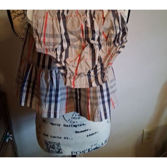 Burberry White and Plaid Kids Camisole - Picture 2 of 7